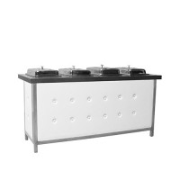 Knopenbuffet wit, met 4 chafingdishes 1/1 GN Knopenbuffet wit, met 4 chafingdishes 1/1 GN