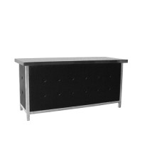 Knopenbuffet zwart, met RVS blad Knopenbuffet zwart, met RVS blad