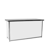 Buffet wit kunststof , met RVS blad Buffet wit kunststof , met RVS blad
