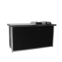 Buffet zwart kunststof, met 2 chafingdishes 1/1 GN Buffet zwart kunststof, met 2 chafingdishes 1/1 GN
