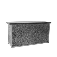 Buffet Floral zwart/zilver, met RVS blad Buffet Floral zwart/zilver, met RVS blad