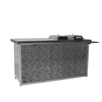 Buffet Floral zwart/zilver, met 2 chafingdishes 1/1 GN, met dienbladrail Buffet Floral zwart/zilver, met 2 chafingdishes 1/1 GN, met dienbladrail