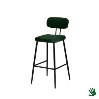 Home - Kruk vierkant, forest green, velvet Home - Kruk vierkant, forest green, velvet