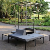 Hot Metal Pergola, 160x160x280 cm. (exclusief bladen) Hot Metal Pergola, 160x160x280 cm. (exclusief bladen)