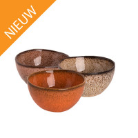 Kom Rustique, 11 cm., diverse aarde kleuren Kom Rustique, 11 cm., diverse aarde kleuren