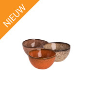 Kom Rustique, 7,5 cm, diverse aarde kleuren Kom Rustique, 7,5 cm, diverse aarde kleuren