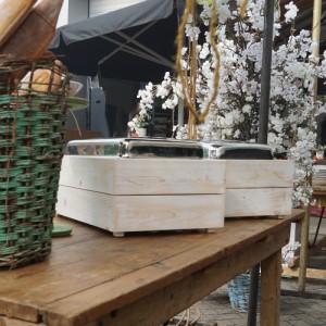 Chafingdish1/1 GN, met vintage ombouw, rechthoekig Chafingdish1/1 GN, met vintage ombouw, rechthoekig