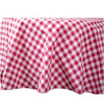 Linnen rood/wit geblokt, lxb 240x140 cm. 