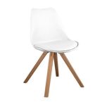 Stoel Oaky, met witte zitting