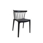 Home, spijlenstoel kunststof zwart