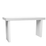 Monaco statafel lang, wit, met smalle witte kolommen