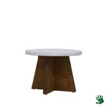 Oaky salontafeltje, met wit blad  