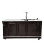 Houten bar, incl. flessennest en koeling