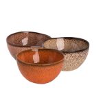 Kom Rustique, 12,5 cm, diverse aarde kleuren