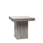 White Wash zittafel, 80x80x80 cm.