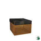 Kudeta lounge poef, met koeienhuid kussen