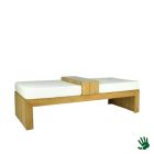 Kudeta lounge bank, met witte kussens