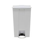 Afvalcontainer wit, met pedaal, 87 liter