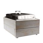 Chafingdish1/1 GN, met vintage ombouw, rechthoekig