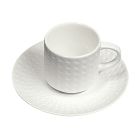 Mokkakop & schotel Satinique, 10 cl.