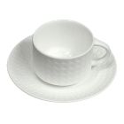 Koffiekop & schotel Satinique, 18 cl.