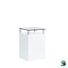 White Heaven bijzettafeltje, met heldere glasplaat
