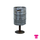 Afvalbak bierfust op voet