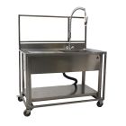 Aanvoertafel met spoelbak, incl. douchekop