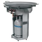 Reuze koekenpan, incl. onderstel, op propaangas