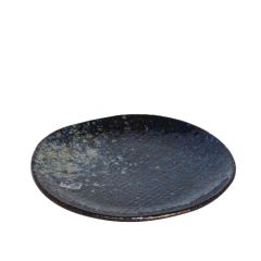 Stoel Raw, met bruin lederen zitting 