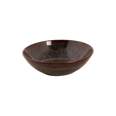 Stoel Raw, met bruin lederen zitting 