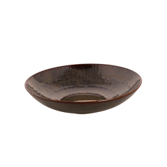 Stoel Raw, met bruin lederen zitting 