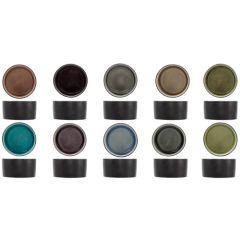 Stoel Raw, met bruin lederen zitting 