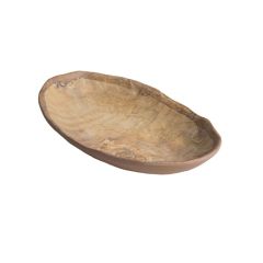 Stoel Raw, met bruin lederen zitting 