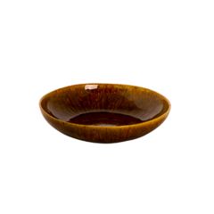 Stoel Raw, met bruin lederen zitting 