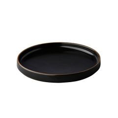 Stoel Raw, met bruin lederen zitting 