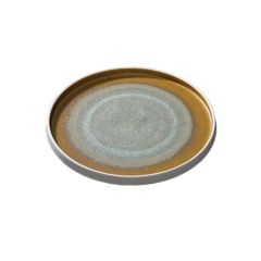 Stoel Raw, met bruin lederen zitting 