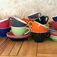 Stoel Raw, met bruin lederen zitting 