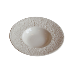 Stoel Raw, met bruin lederen zitting 