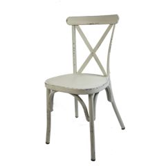 Stoel Raw, met bruin lederen zitting 