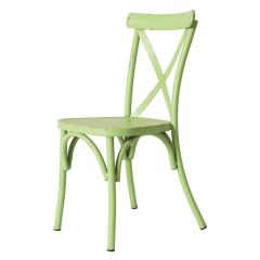 Stoel Raw, met bruin lederen zitting 