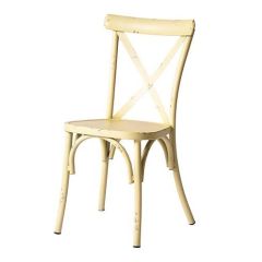 Stoel Raw, met bruin lederen zitting 