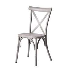 Stoel Raw, met bruin lederen zitting 