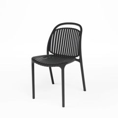 Stoel Raw, met bruin lederen zitting 