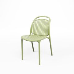 Stoel Raw, met bruin lederen zitting 