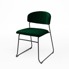 Stoel Raw, met bruin lederen zitting 