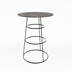 Stoel Raw, met bruin lederen zitting 