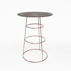 Stoel Raw, met bruin lederen zitting 