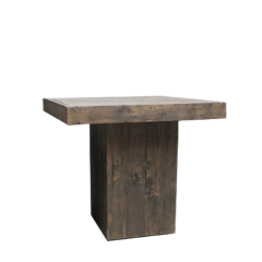 Stoel Raw, met bruin lederen zitting 