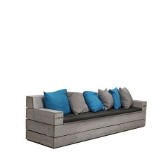 Stoel Raw, met bruin lederen zitting 